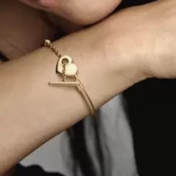 Pandora Moments Heart T-Bar Snake Chain Bracelet - Picture 9 of 11